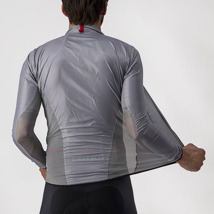 Silver Grey Castelli ARIA SHELL Men Protection | NEM317084