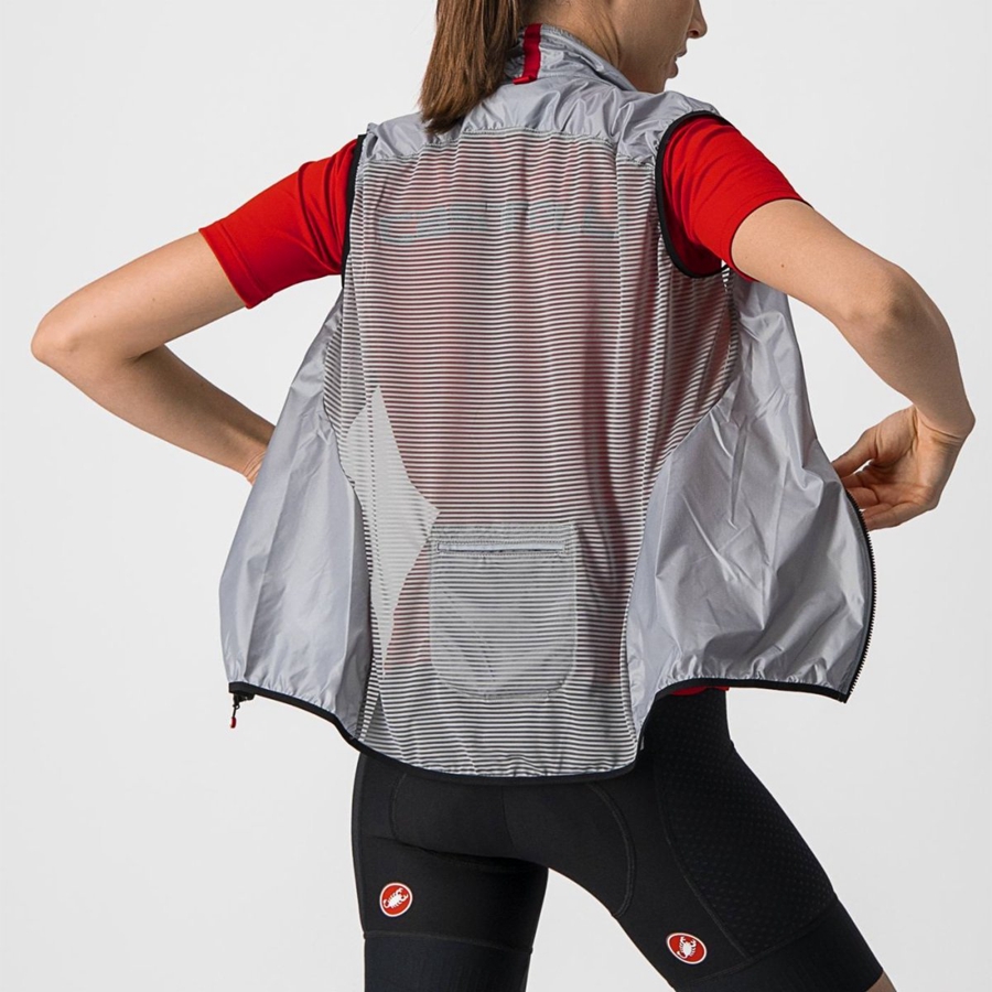 Silver Grey Castelli ARIA W Women Vest | JFQ581974