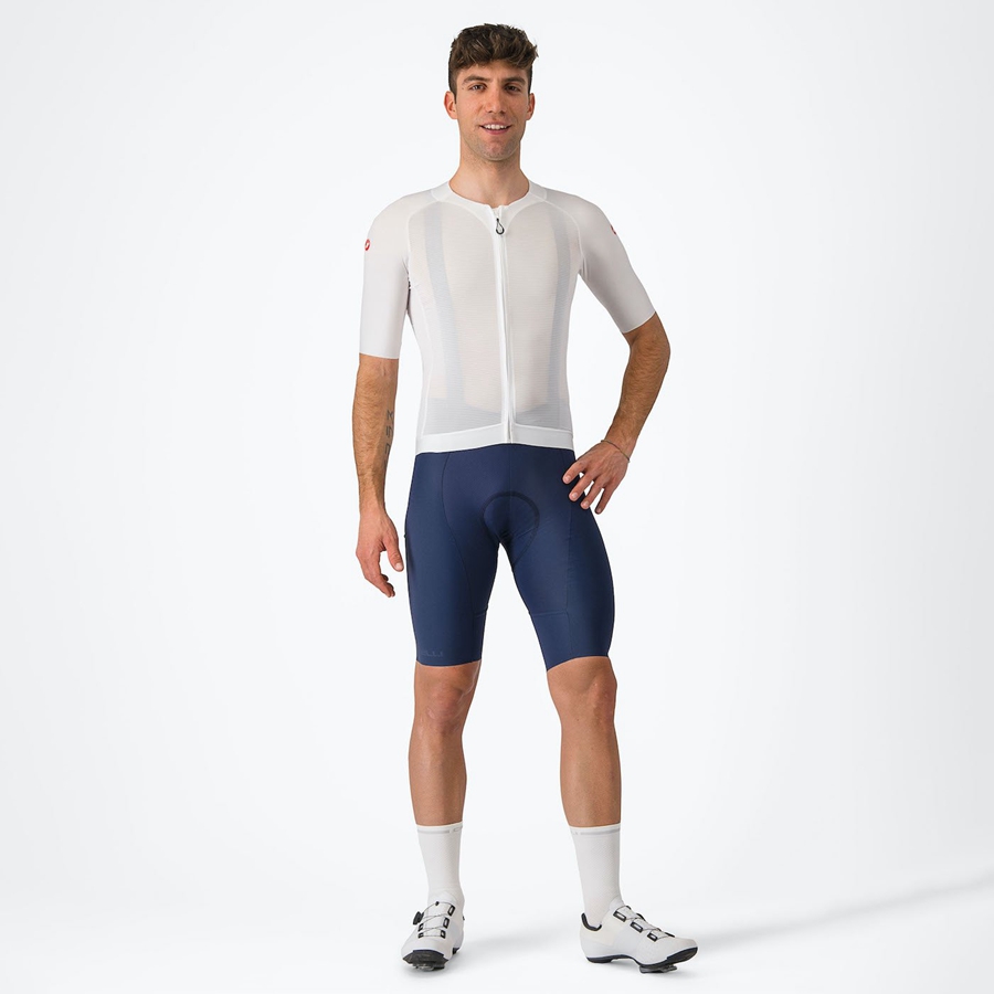 White Castelli AERO RACE 7.0 Men Jersey | XCT586921