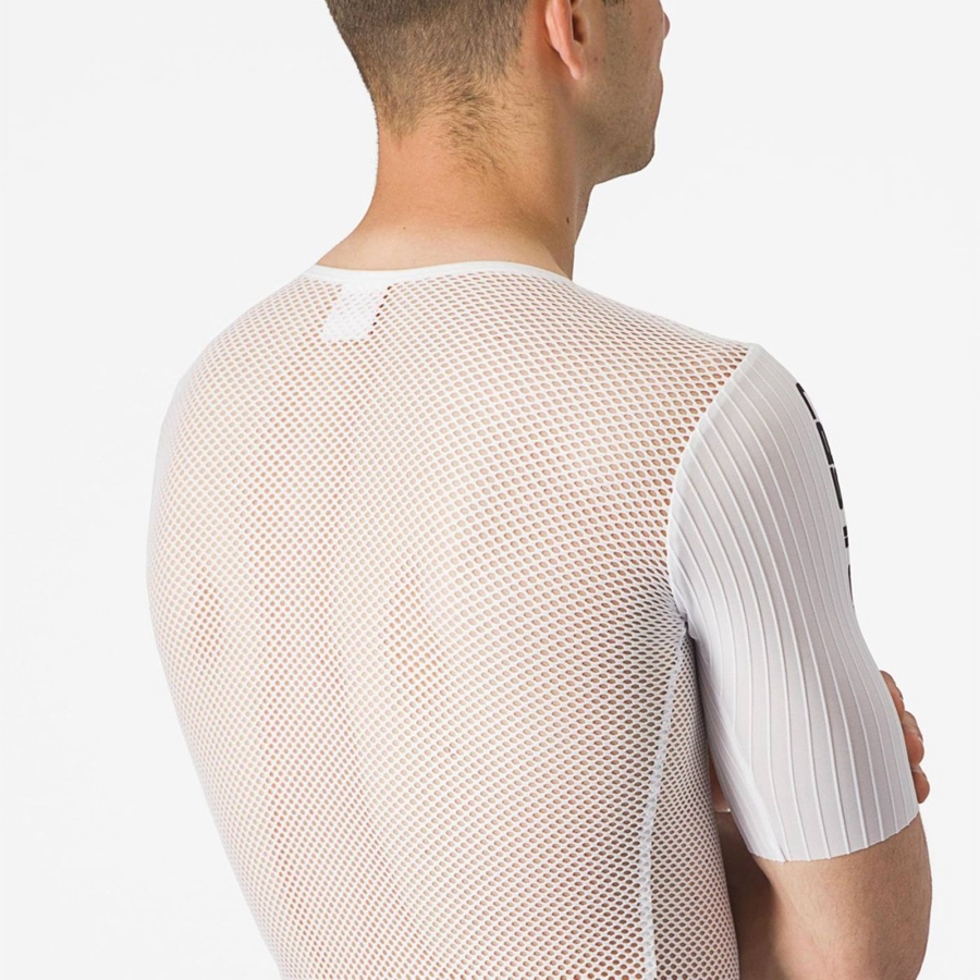 White Castelli BOLERO SS Men Base Layer | XUN082691