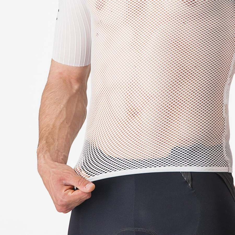 White Castelli BOLERO SS Men Base Layer | XUN082691