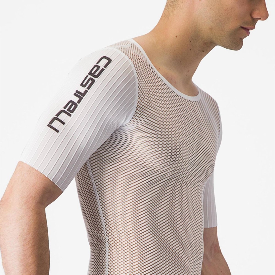 White Castelli BOLERO SS Men Base Layer | XUN082691