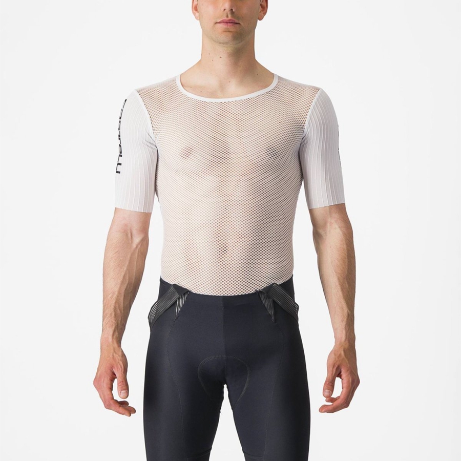 White Castelli BOLERO SS Men Base Layer | XUN082691