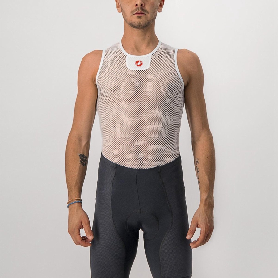 White Castelli CORE MESH 3 SLEEVELESS Men Base Layer | YWV632905