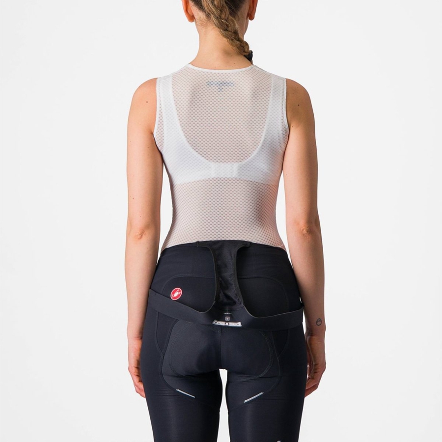 White Castelli PRO MESH W SLEEVELESS Women Base Layer | OJS318290