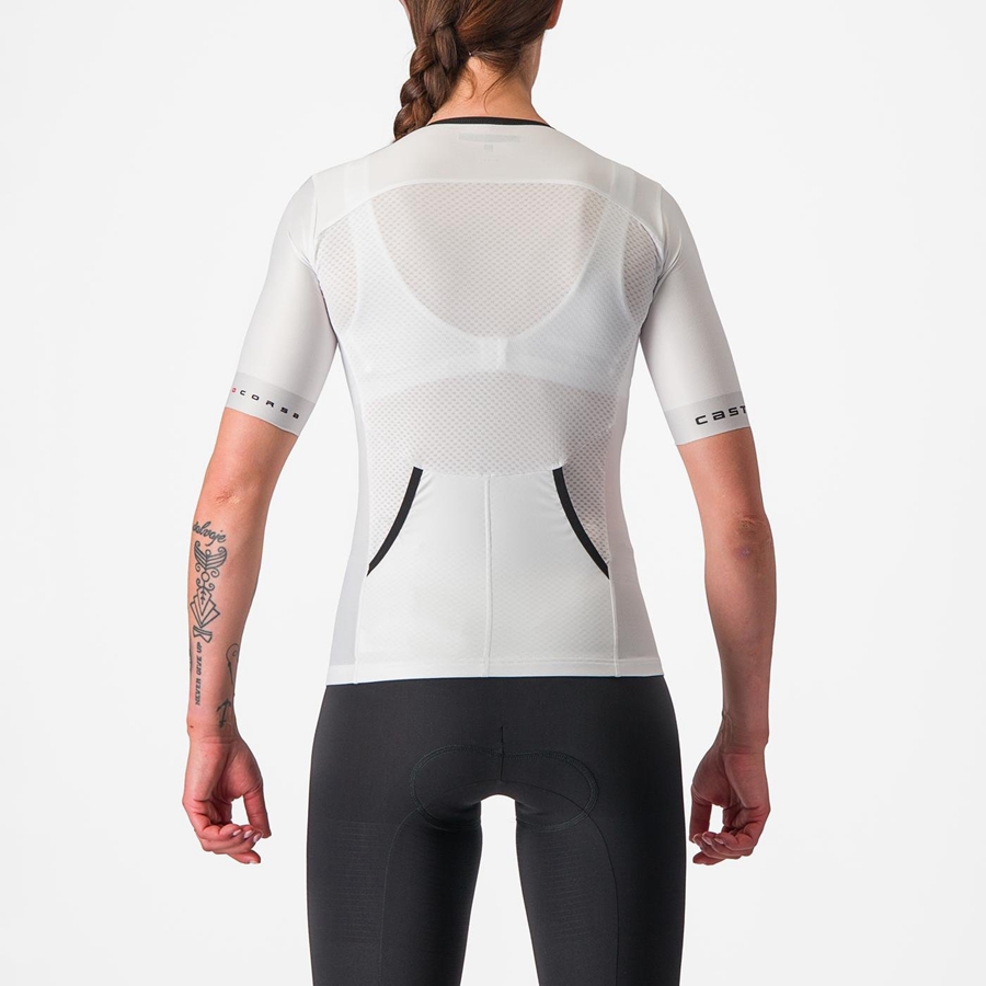 White / Black Castelli FREE SPEED 2 W RACE TOP Women Suits | TDX415908