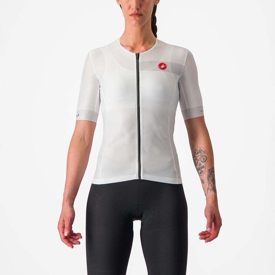 White / Black Castelli FREE SPEED 2 W RACE TOP Women Suits | TDX415908