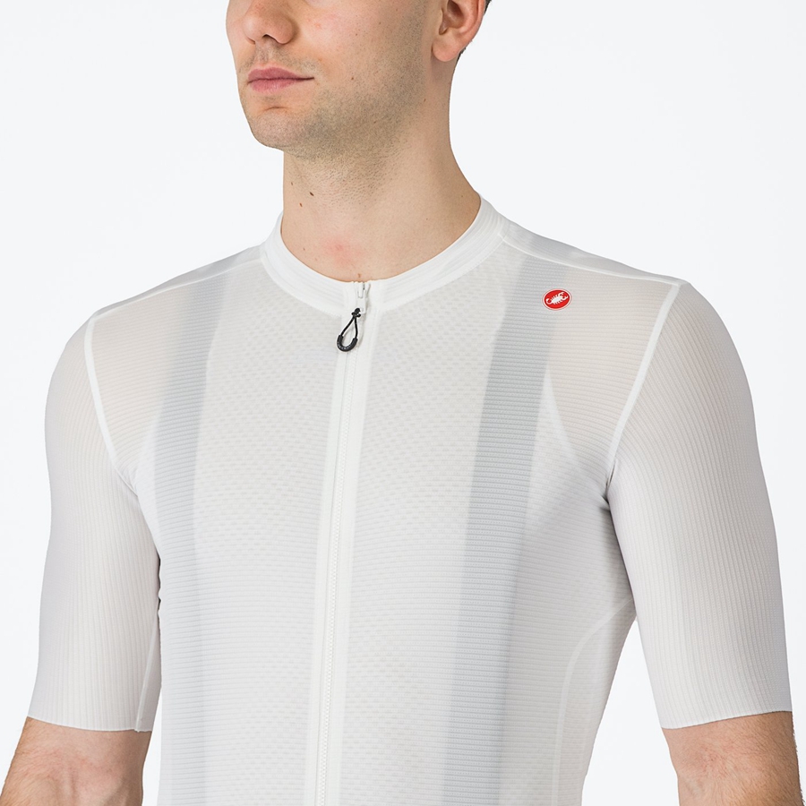 White / Dark Grey Castelli ESPRESSO Men Jersey | BPY534710