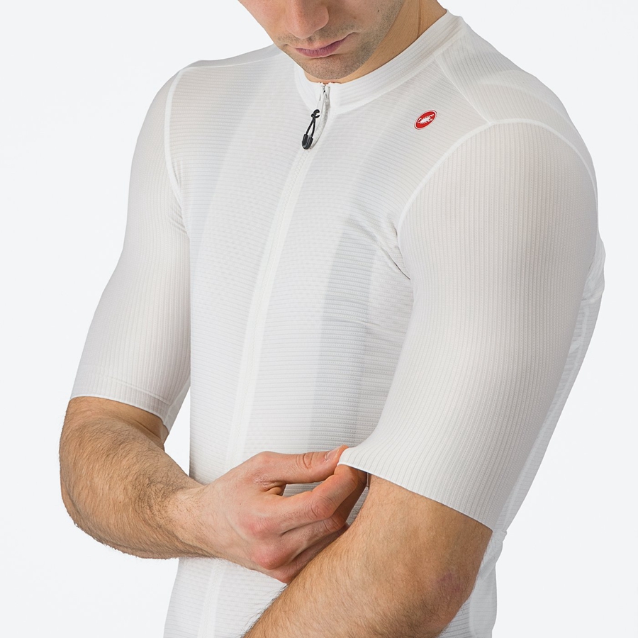 White / Dark Grey Castelli ESPRESSO Men Jersey | BPY534710