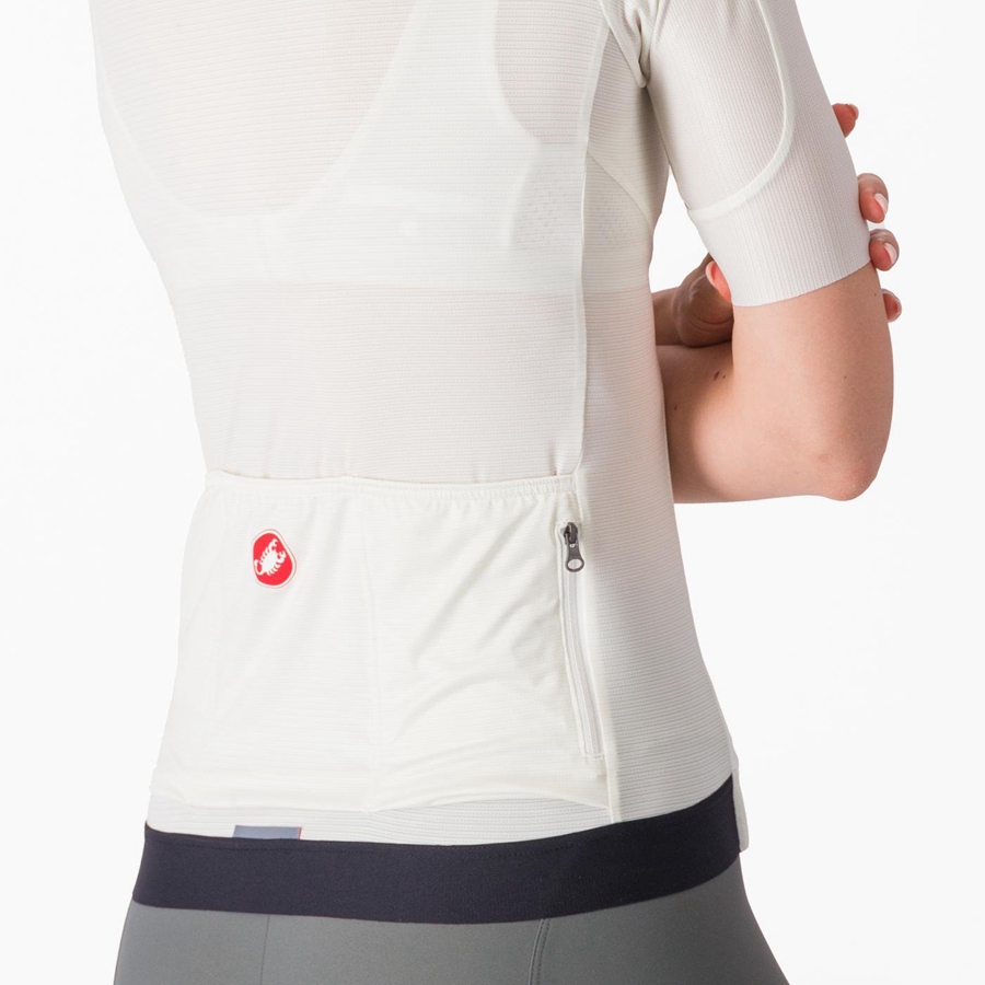 White / Dark Grey Castelli ESPRESSO W Women Jersey | KMT520931