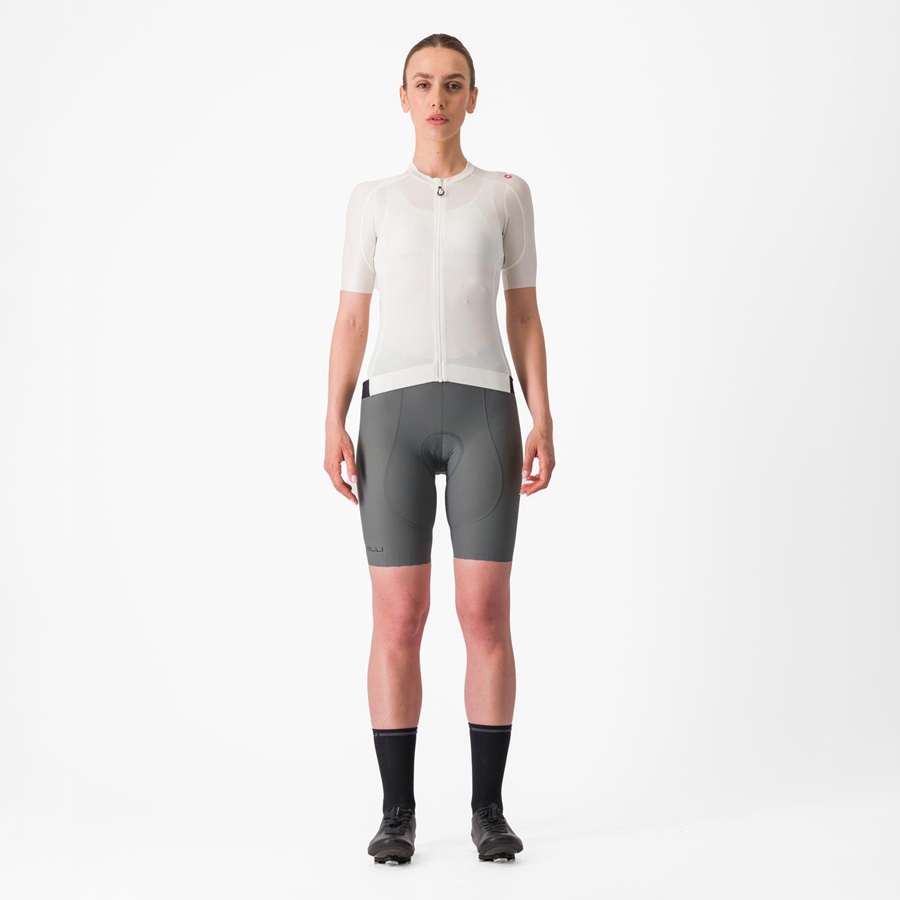 White / Dark Grey Castelli ESPRESSO W Women Jersey | KMT520931