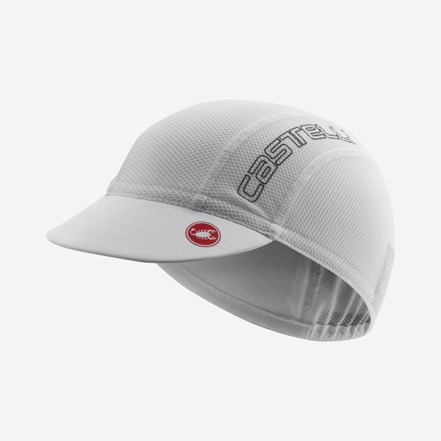 White / Grey Castelli A/C 2 CYCLING Men Cap | TOS265094